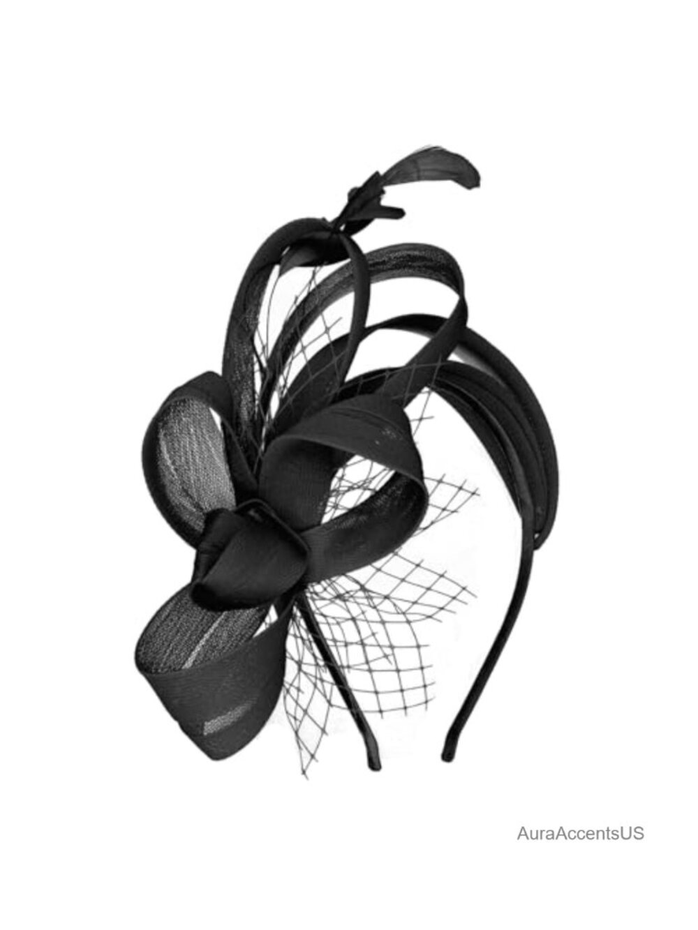 Feather Fascinator Hat with Headband for Women Tea Party Derby Formal